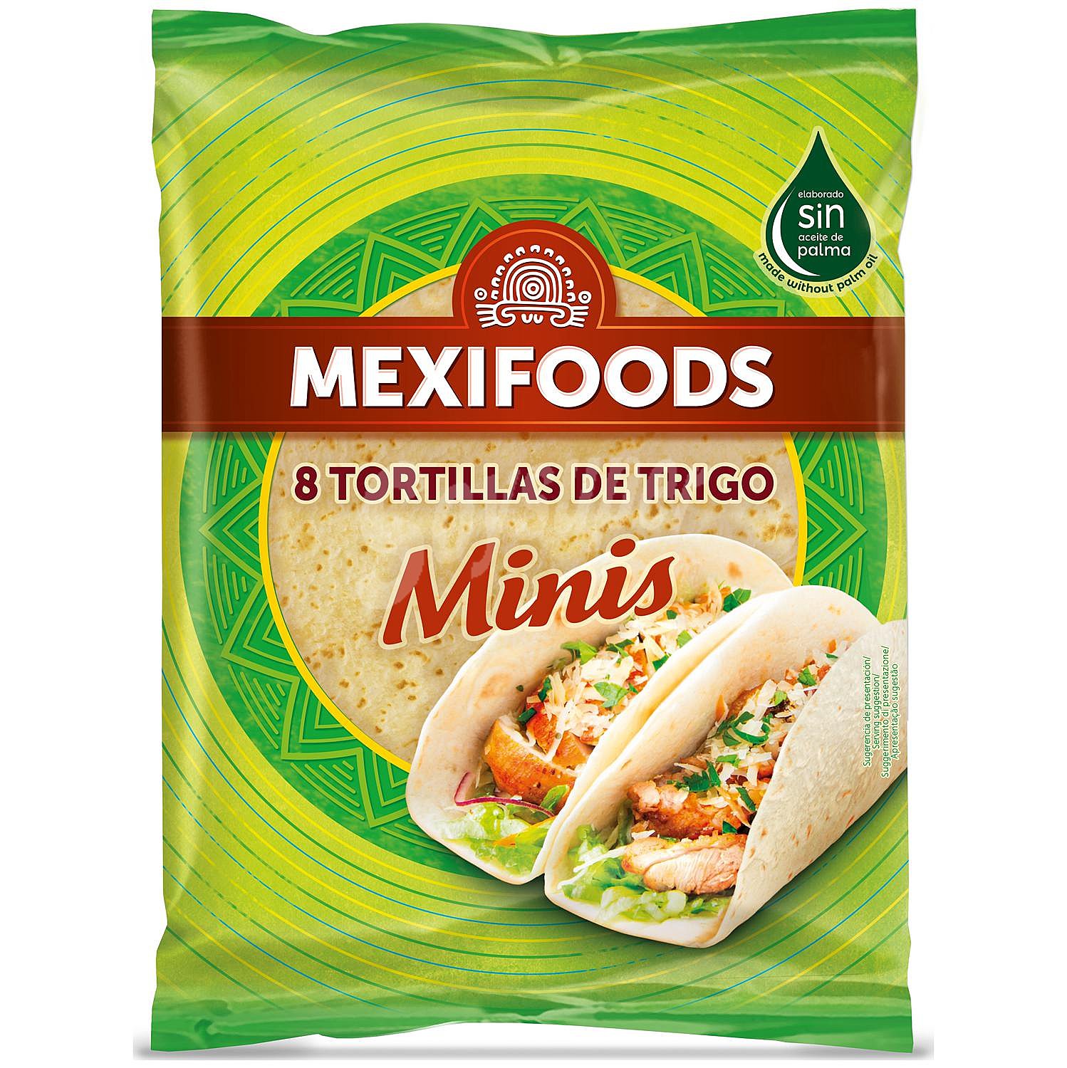 Tortillas de trigo minis Mexifoods sin aceite de palma