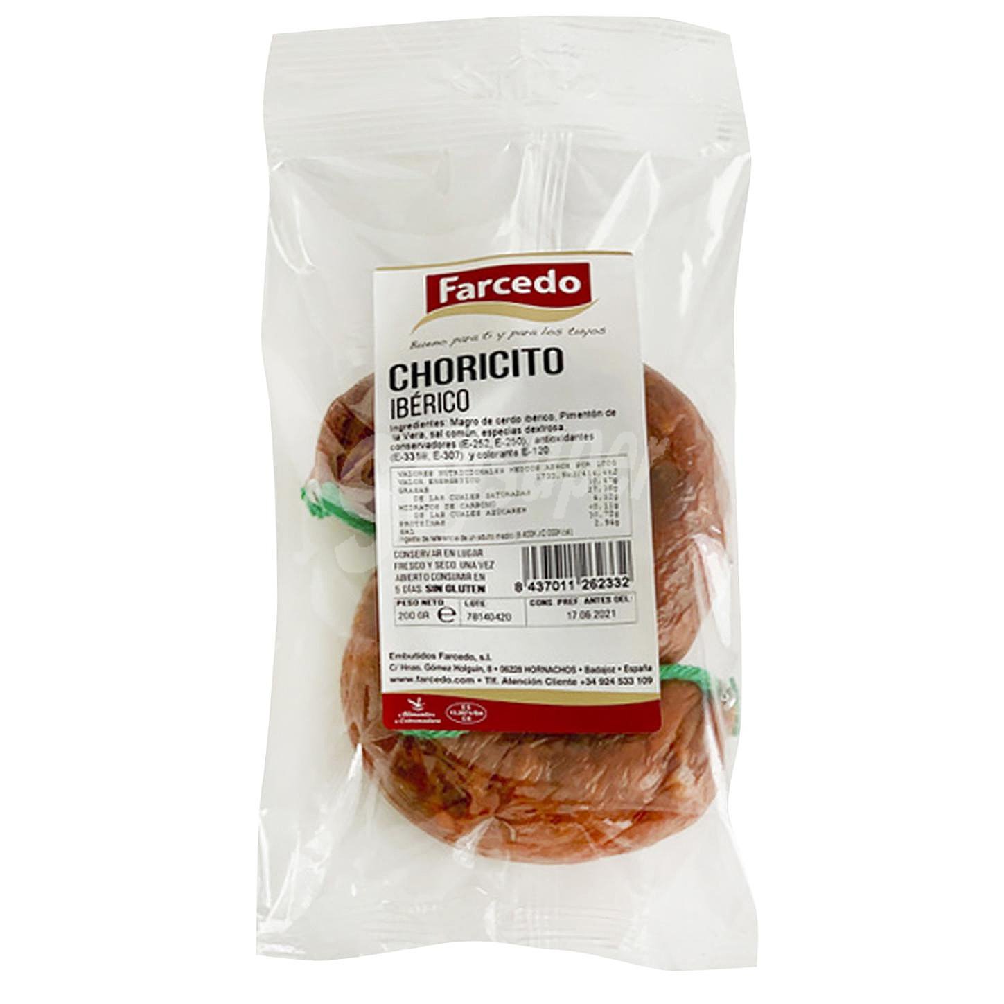 Choricito ibérico sin gluten