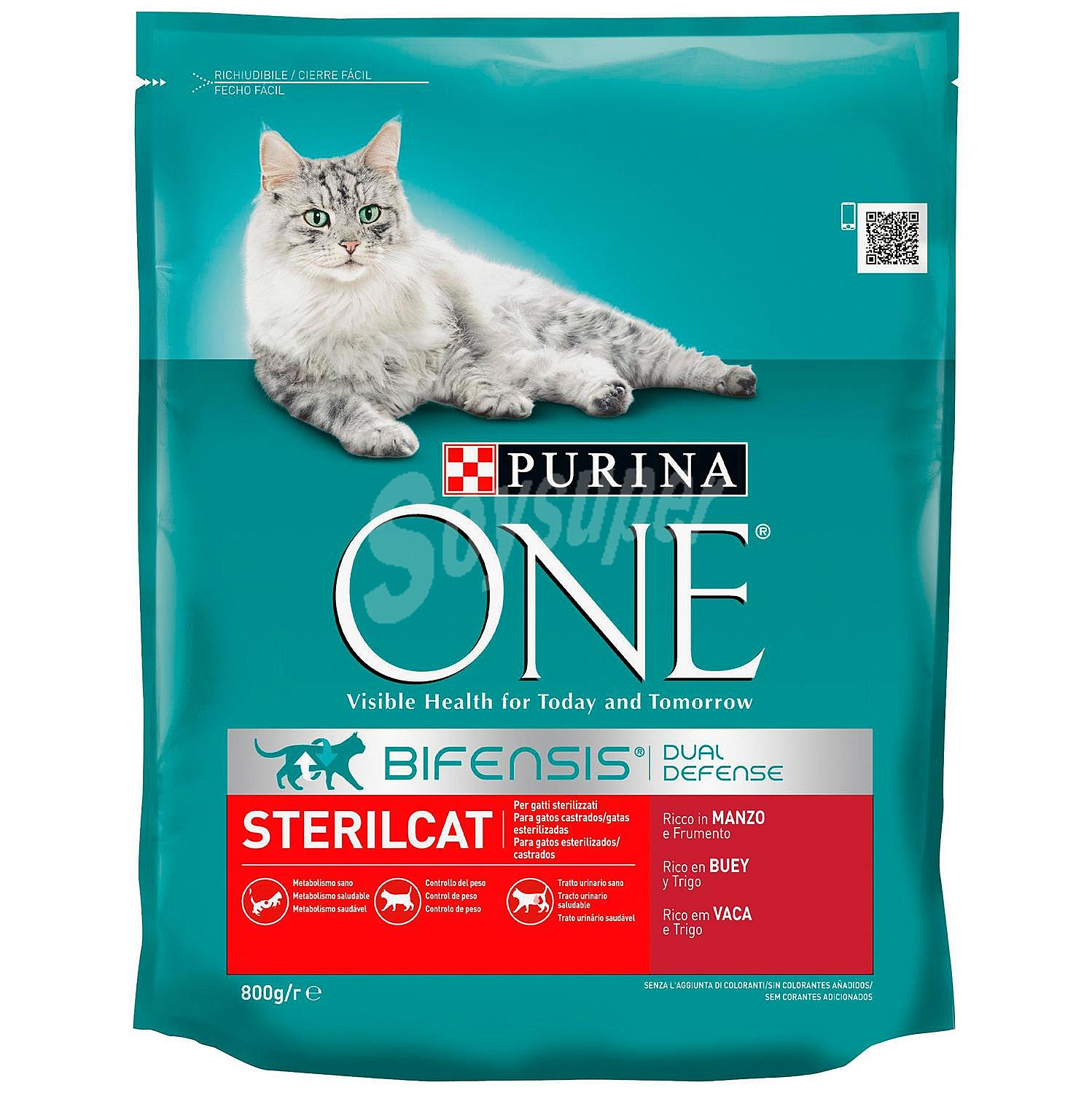 Pienso de buey y trigo para gato adulto esterilizado Bifensis