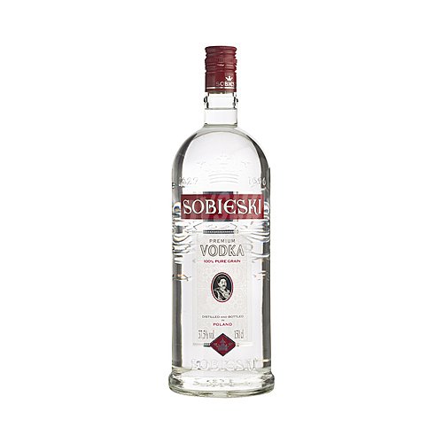 Sobieski Vodka blanco premium, destilado y embotellado en Polonia sobieski