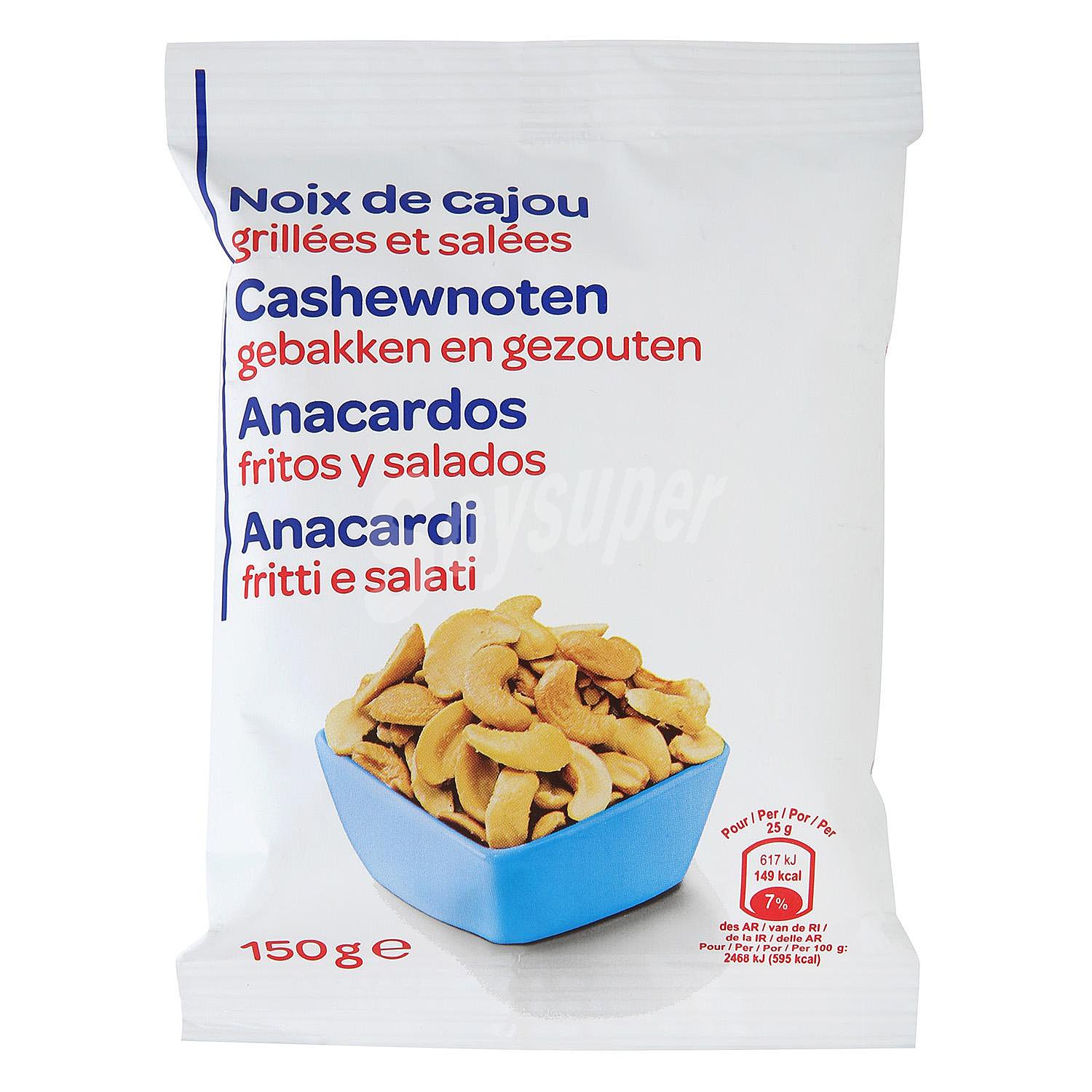 Anacardos fritos y salados