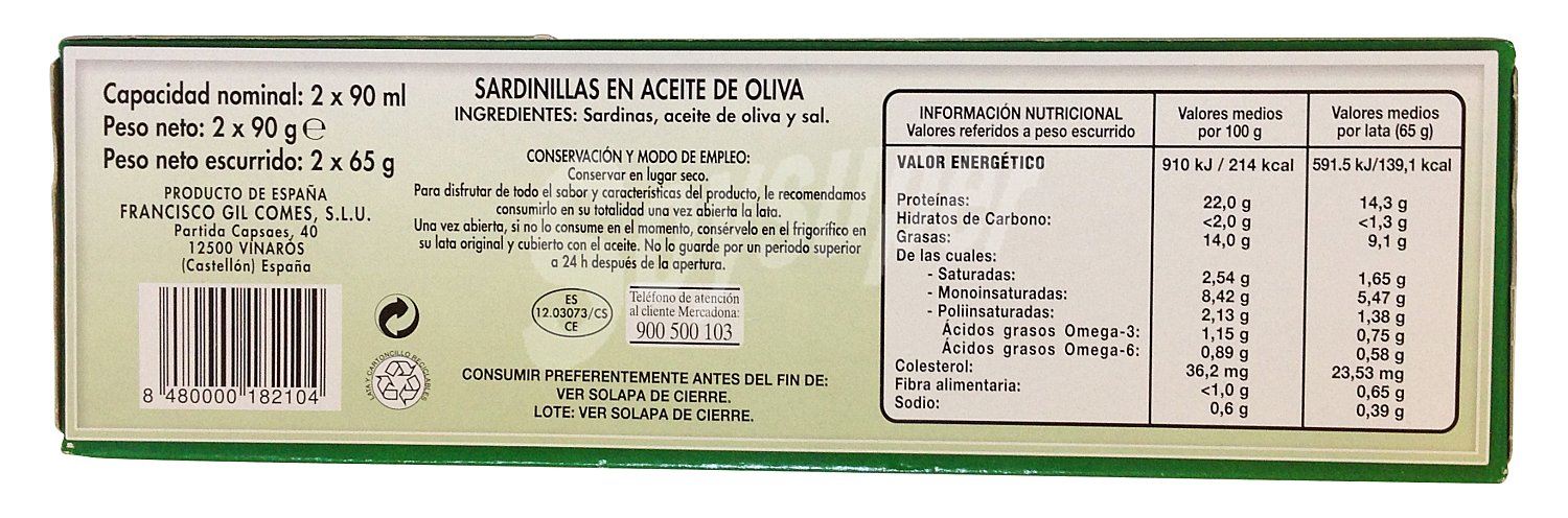 Sardinillas aceite oliva