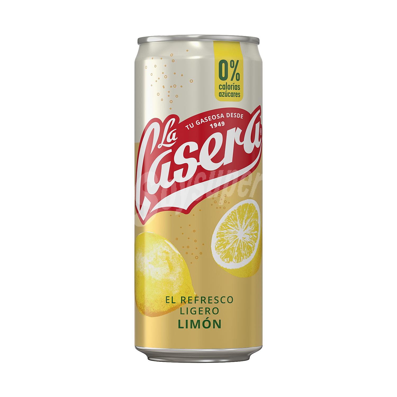 Refresco ligero (gaseosa) con sabor limón