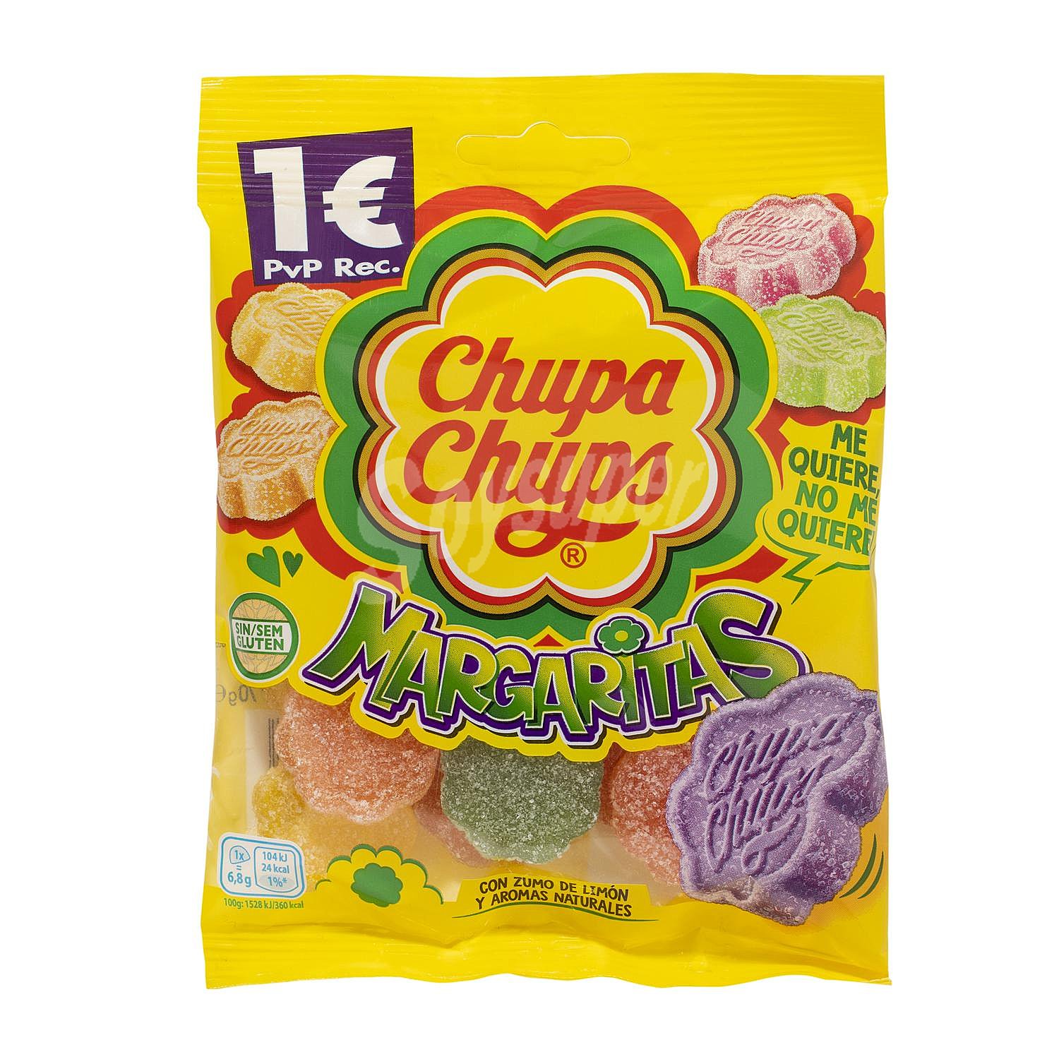 Margaritas Chupa Chups sin gluten sin lactosa