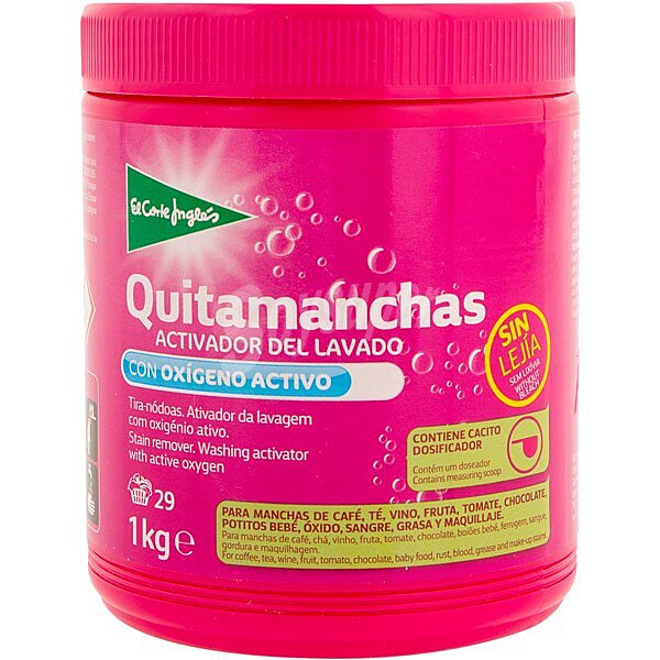 Quitamanchas activador del lavado con oxígeno activo sin lejía