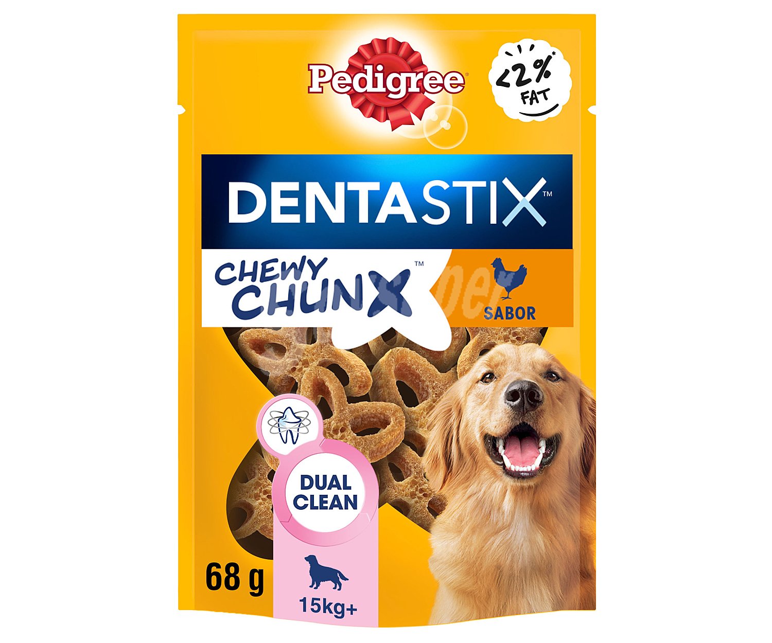 Pedigree Snacks dentales para perros, + , sabor pollo pedigree dentastix chewy chunx 68 G