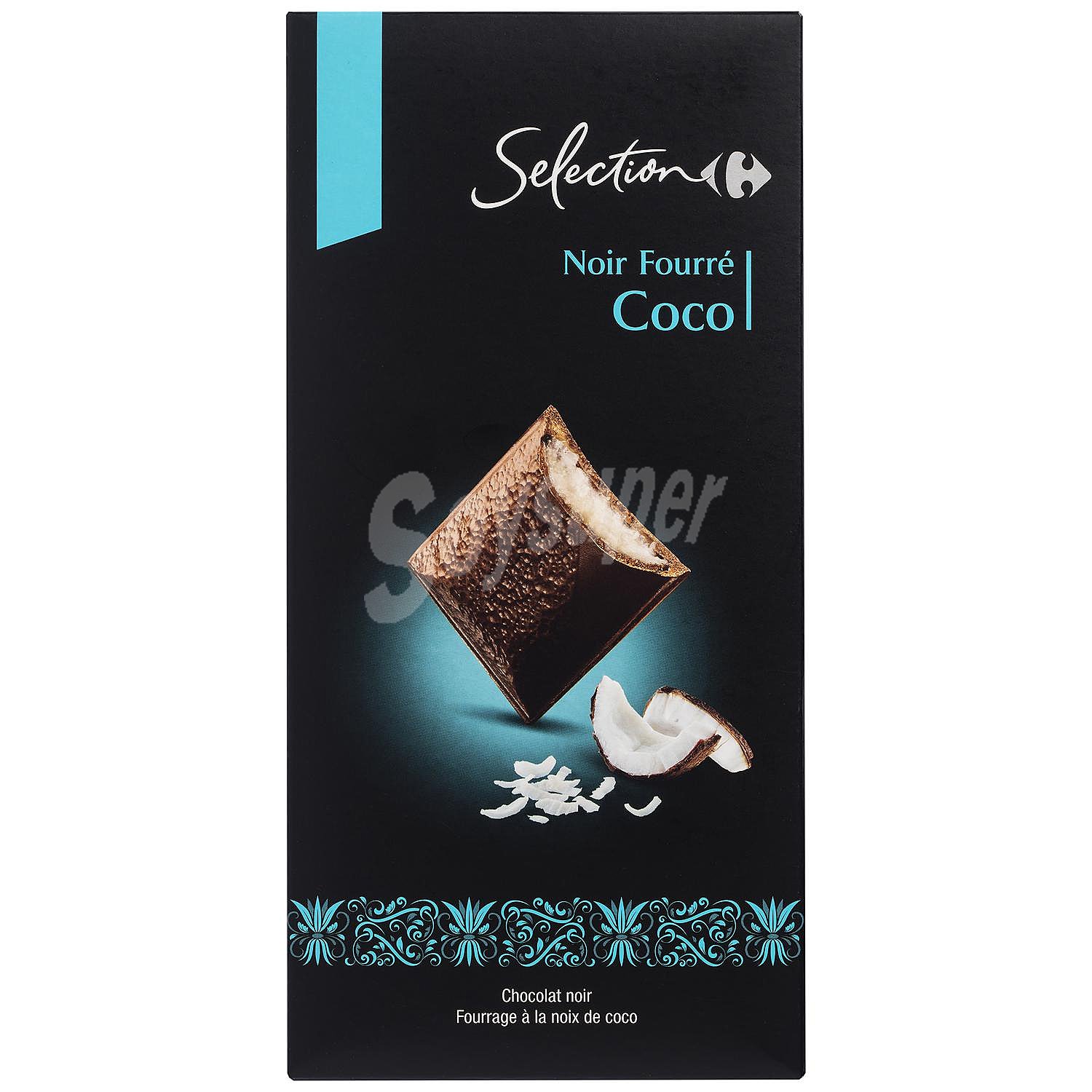 Chocolate negro relleno de coco Carrefour Selección