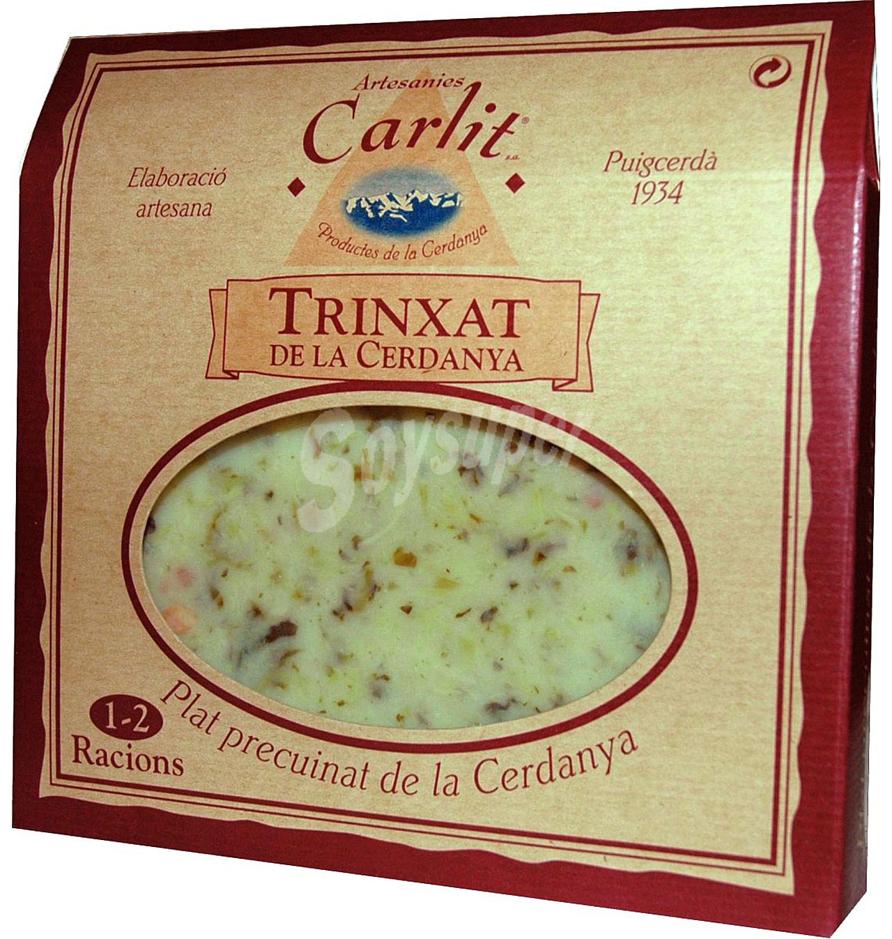 Trinxat de calabacín elaborado sin colorantes ni alergenos (gluten, lactosa, huevo)