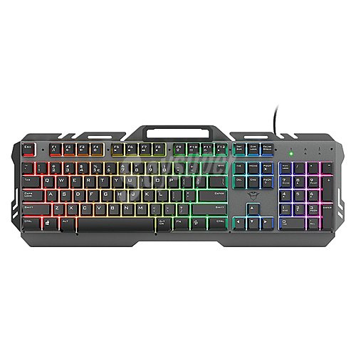 Teclado gaming trust GXT 853 Esca, iluminación led, teclas multimedia, conexión Usb