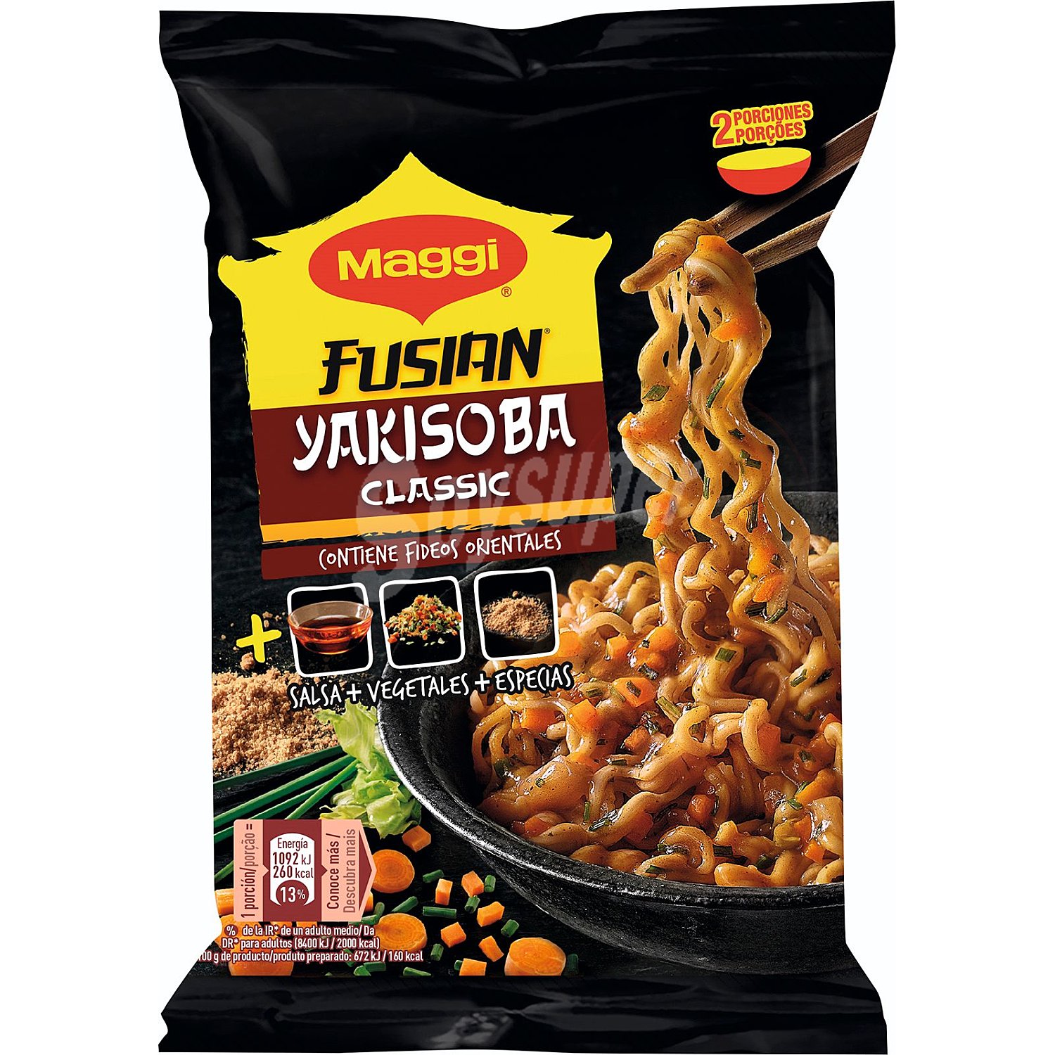 Fideos orientales clásicos Fussian Yakisoba Maggi