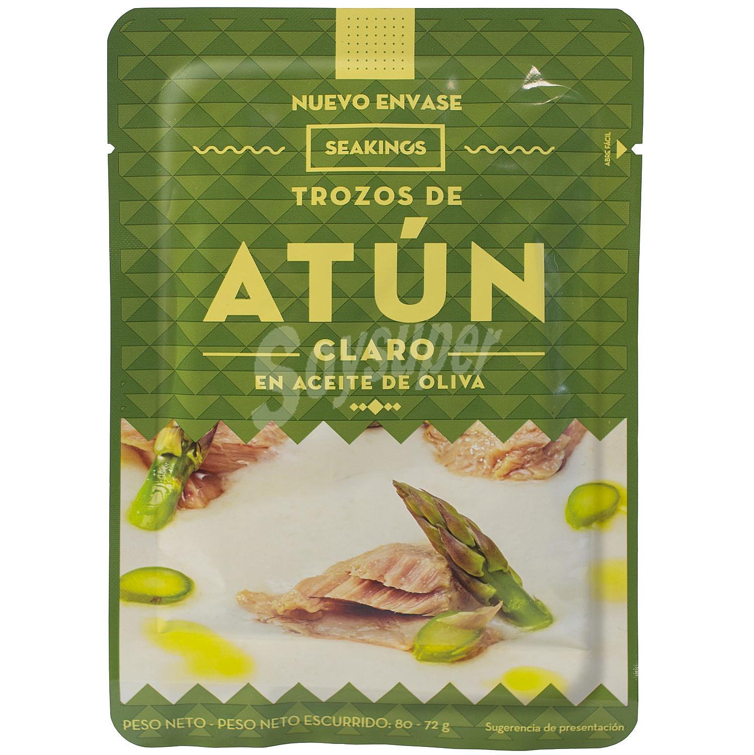 Trozos de atún en aceite de oliva Seakings doy G