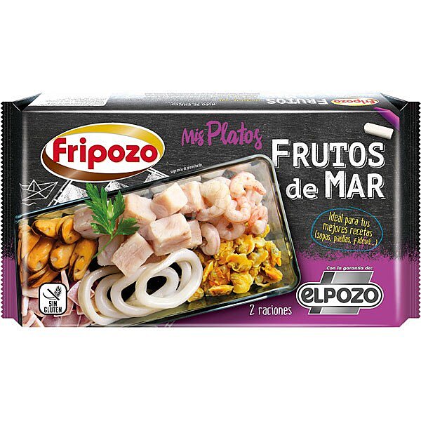 Frutos de mar para paellas fideuá o sopas de marisco