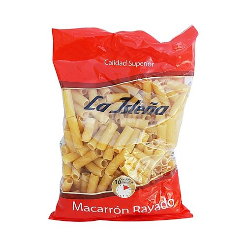 La isleña Pasta macarrón rayado la isleña