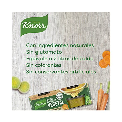 Knorr Cacitos de caldo vegetal, con ingredientes naturales, sin glutamato knorr