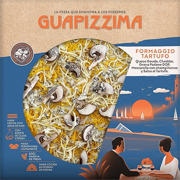 Pizza 4 quesos al tartufo