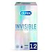 Preservativos invisible sensitive durex, caja 12 uds.