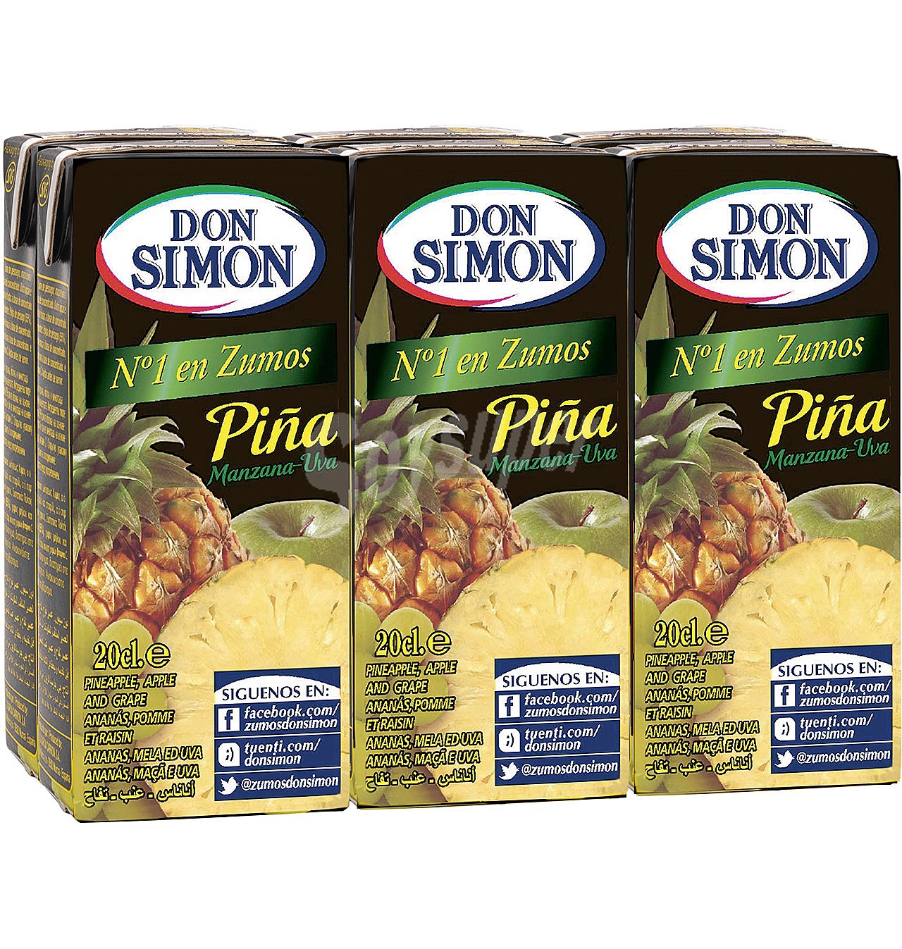 Zumo don simon piña manzana-uva