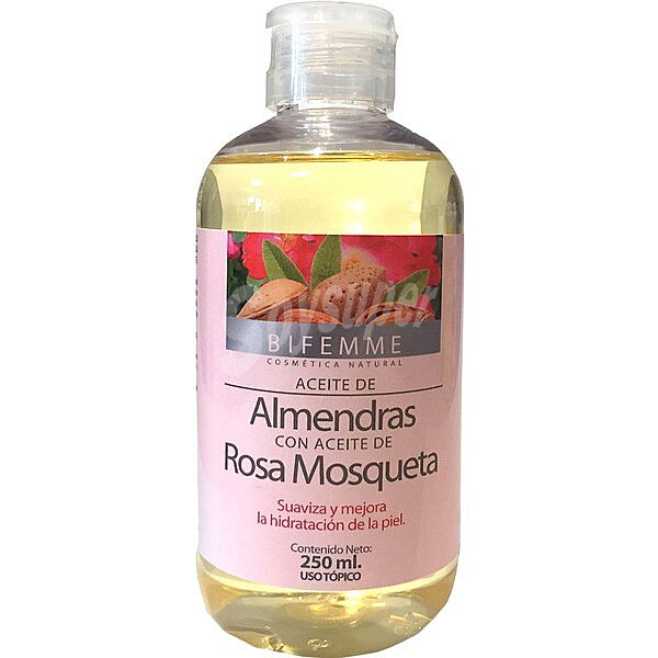 Aceite de almendras con aceite de rosa mosqueta