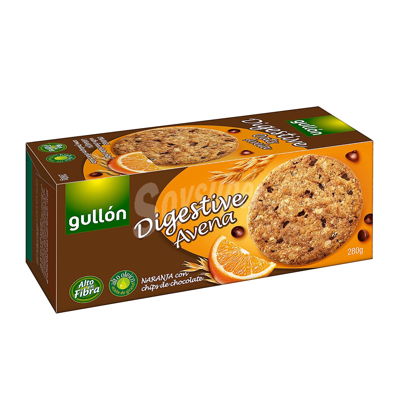 Galletas Digestive avena con naranja y chips de chocolate