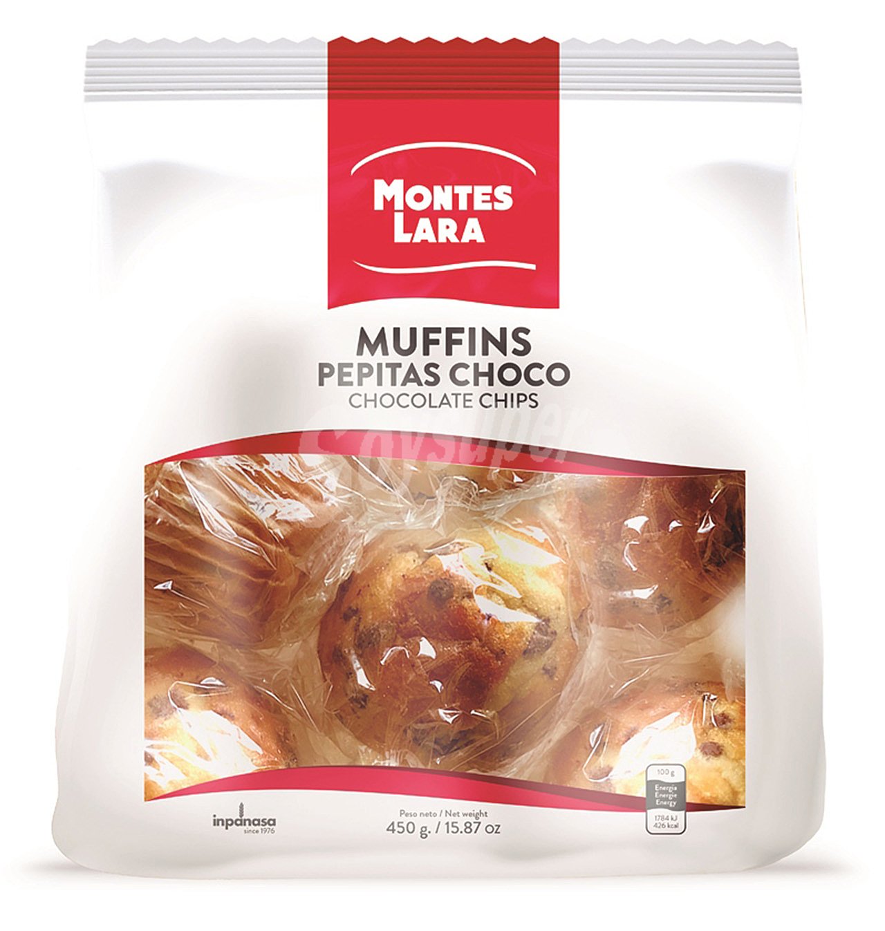 Muffins montes lara pepitas choco