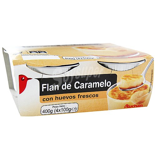 Producto alcampo Flan de caramelo, realizado con huevos frescos producto alcampo