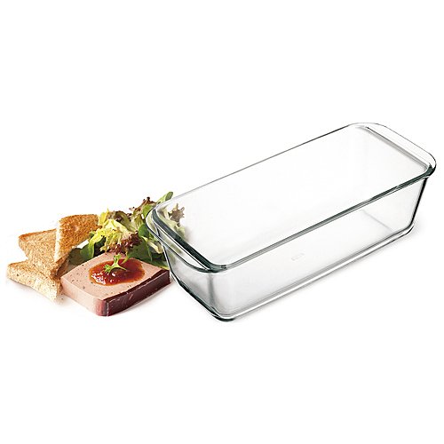 Molde rectangular de vidrio borosilicato apto para horno, 25cm., 1,5 litros, actuel.