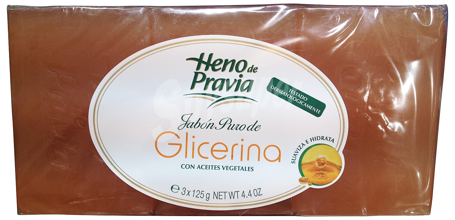 Heno DE pravia Jabón de glicerina en pastilla para baño heno DE pravia pastilla de 125 gr