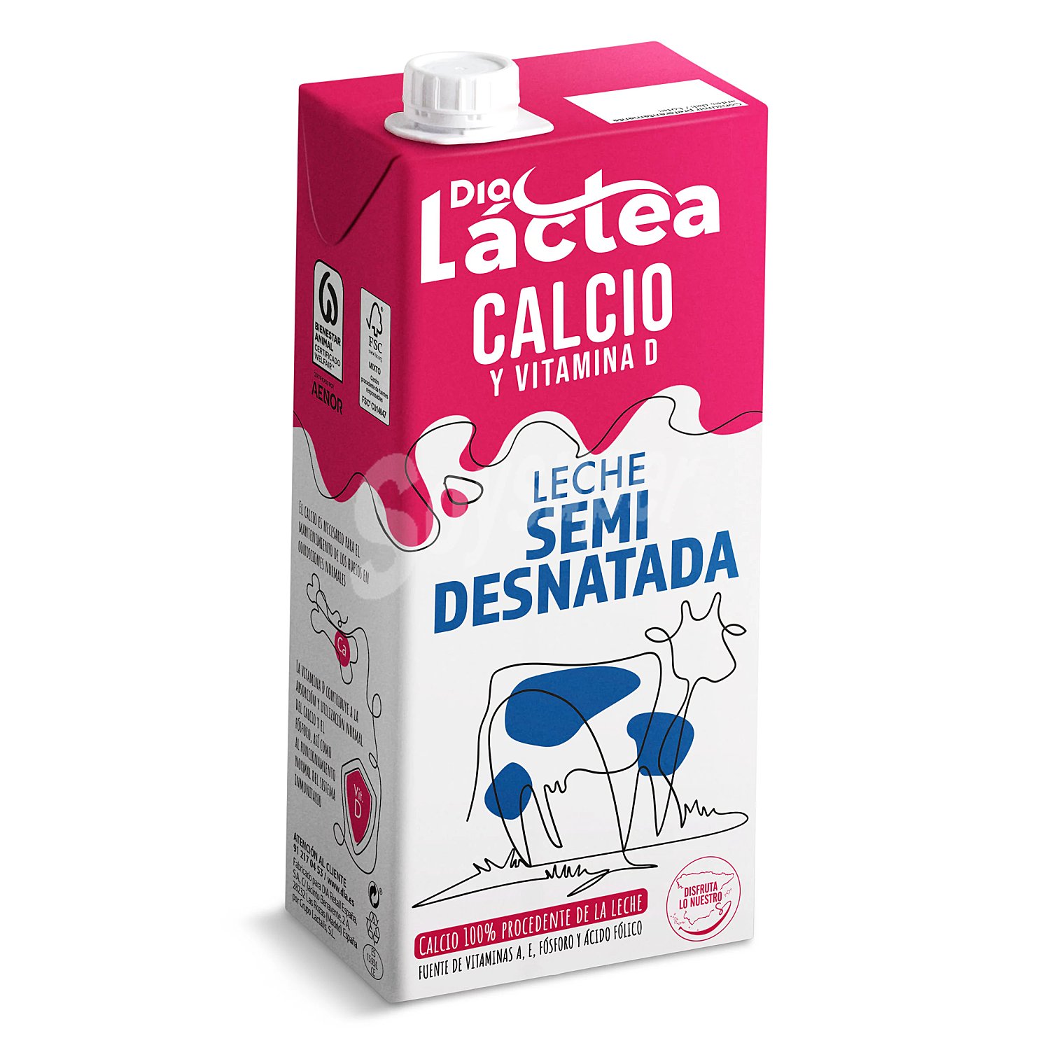 Leche semidesnatada calcio Dia Láctea