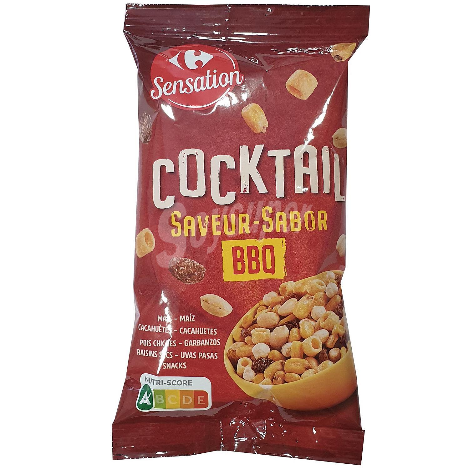 Cocktail de frutos secos sabor barbacoa Carrefour