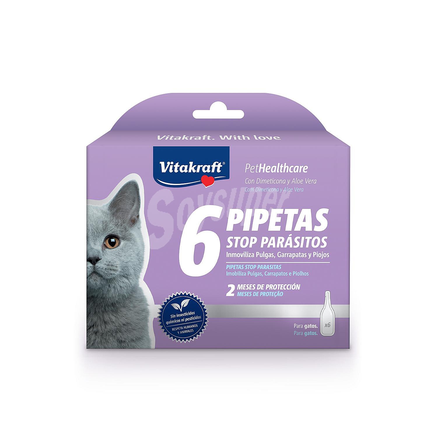 Pipeta para gato con dimenticona