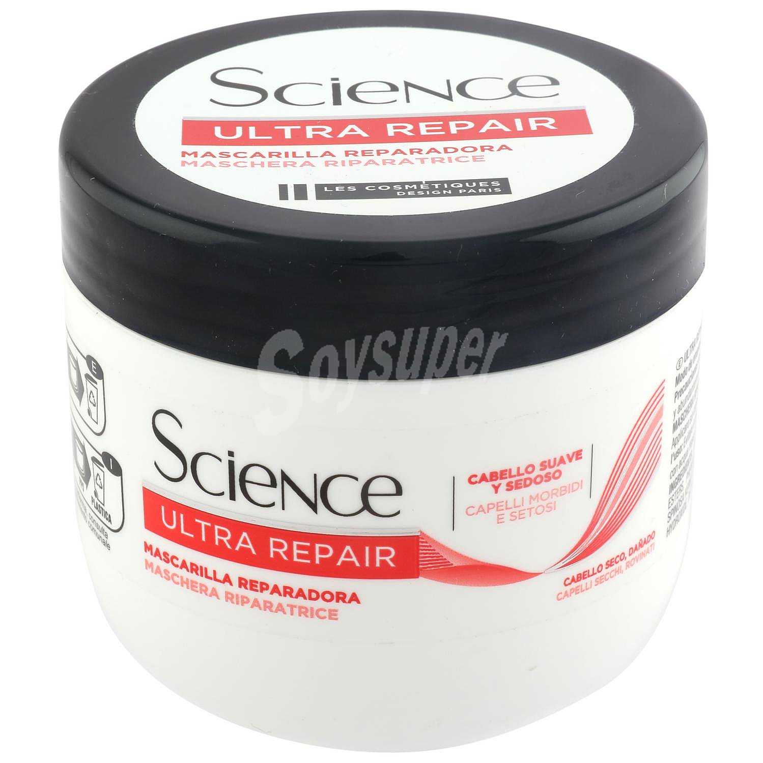 Mascarilla capilar reparadora para cabello seco y dañado Ultra Repair Science Les Cosmétiques