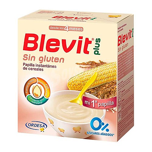 Blevit Papilla instantánea de cereales dextrinados sin gluten, para bebés a partir de 4 meses blevit Plus