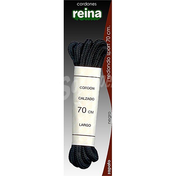 Cordones de sport negros redondos 70 cm