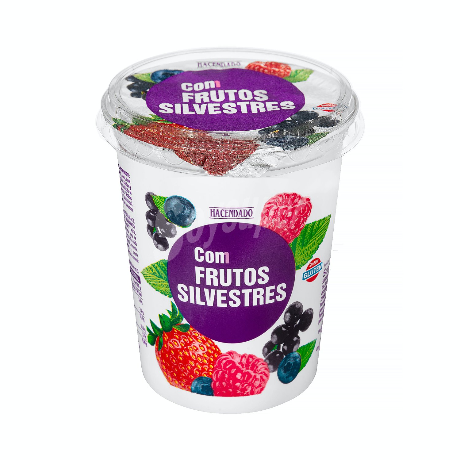 Yogur cremoso trozos frutos silvestres