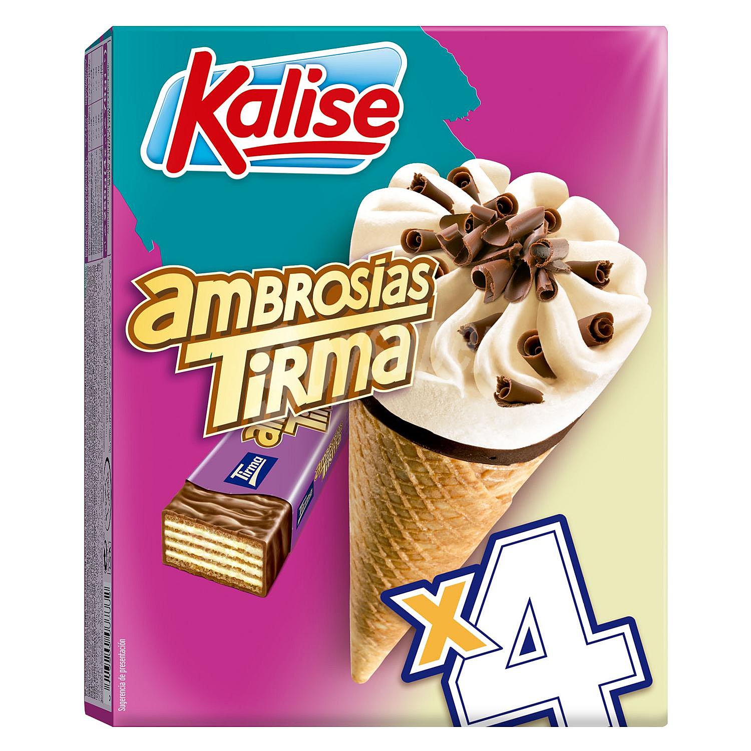 Conos con helado ambrosias Tirma