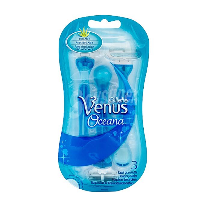 Venus Maquinilla desechable para depilación femenina con cabezal de 3 hojas venus Oceana de Gillette