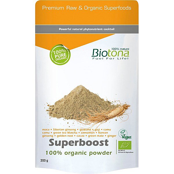 Superboost maca ginseng y goji en polvo vitalidad física y mental 100% ecológico