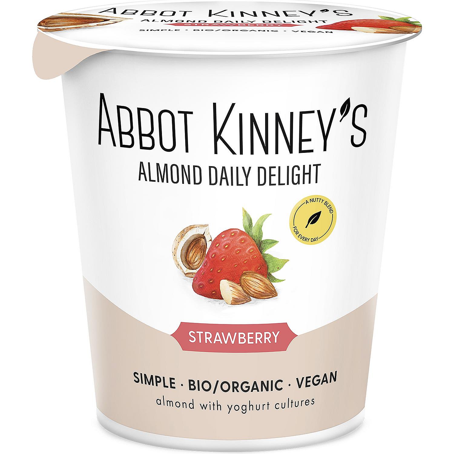 Yogur de almendra y fresa daily delight ecológico Abbot Kinney kinney's