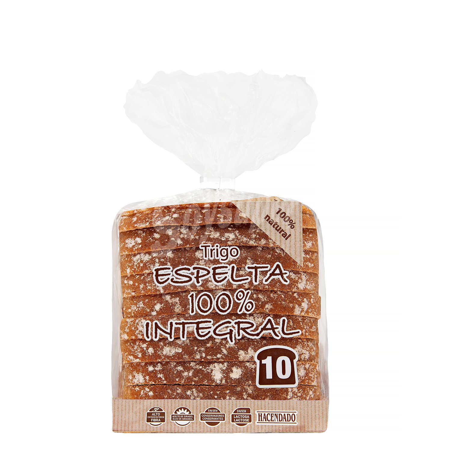 Pan de molde espelta 100% integral