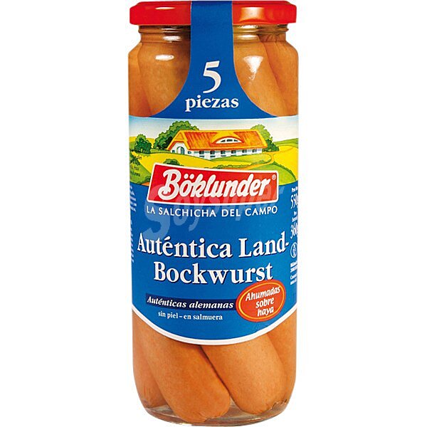 Salchichas Landbockwurst 5 piezas frasco 360 g