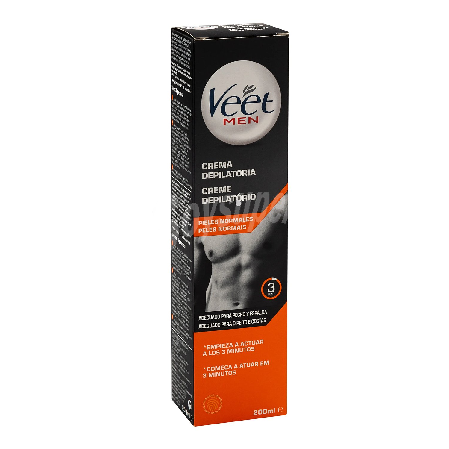 Crema depilatoria corporal para hombre, para todo tipo de pieles veet Men