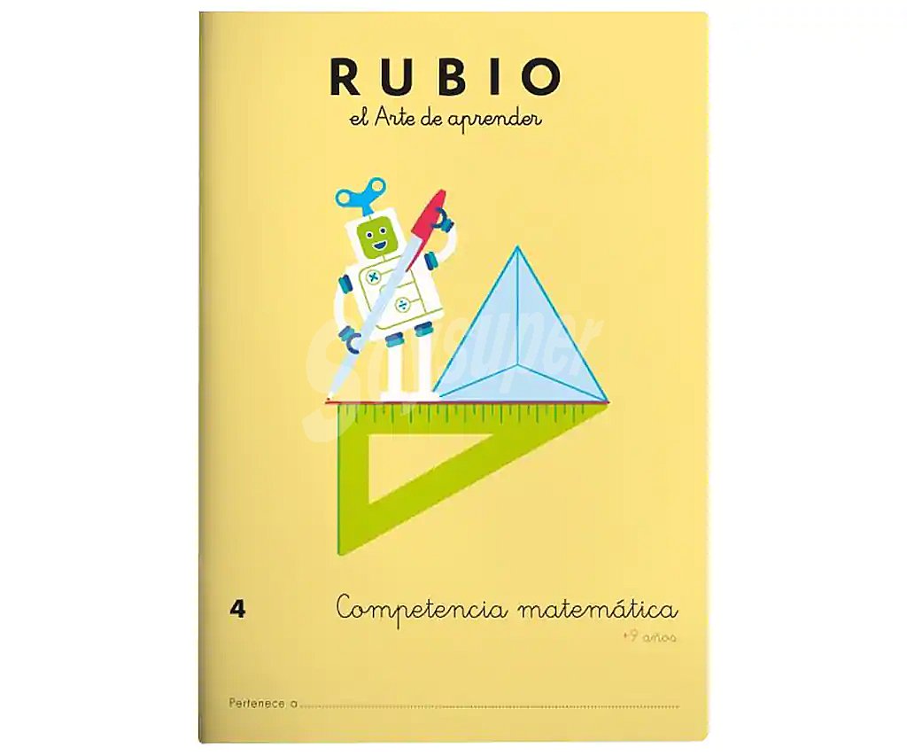 Competencia de matemáticas 4, rubio L. Género: Infantil, activifdad. Edad: 9 años, editorial: Rubio