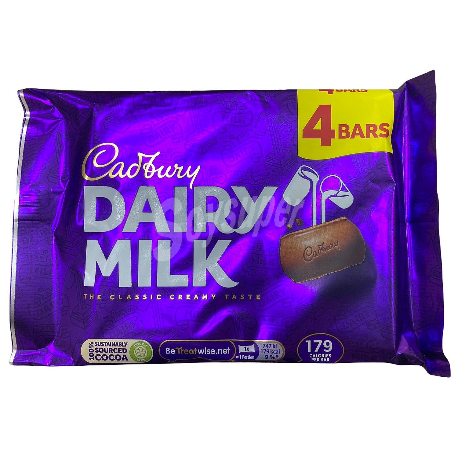 Barritas de chocolate con leche Dairy Milk Cadbury