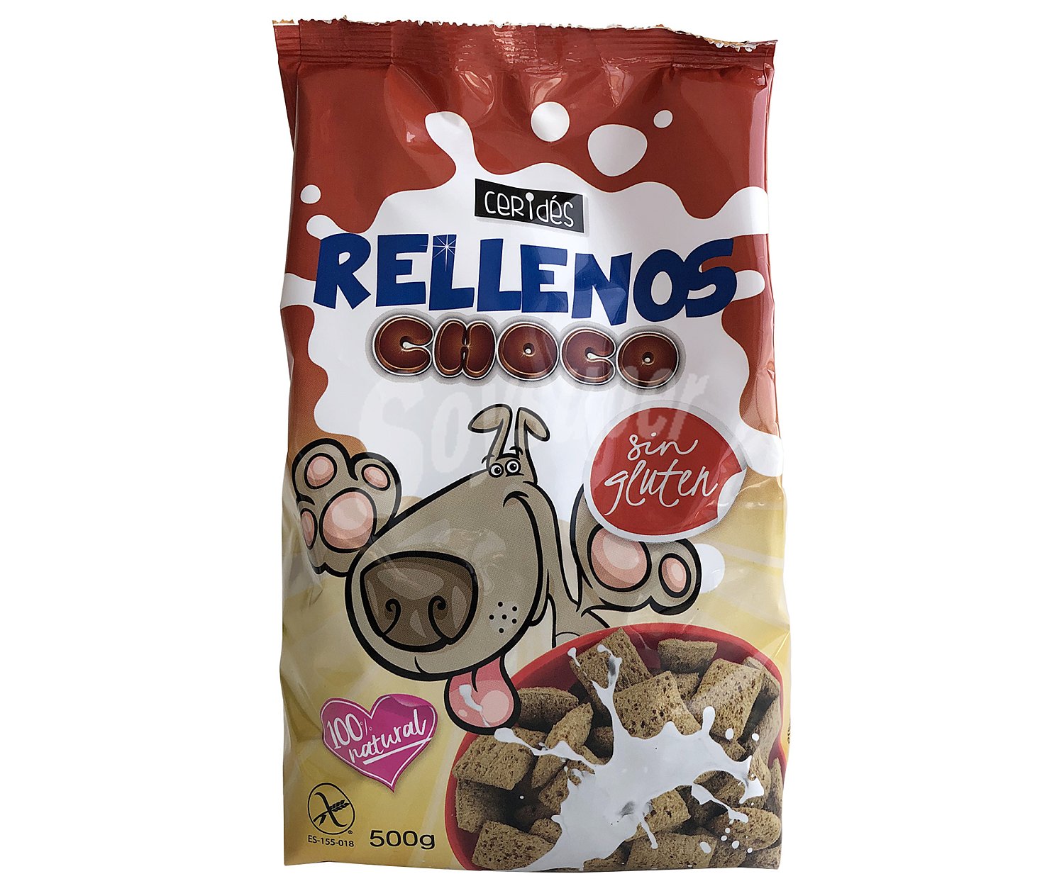 Cereales rellenos de chocolate sin gluten