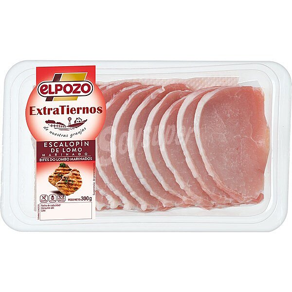 Extratiernos escalopín de lomo de cerdo fresco filetes finos sin gluten