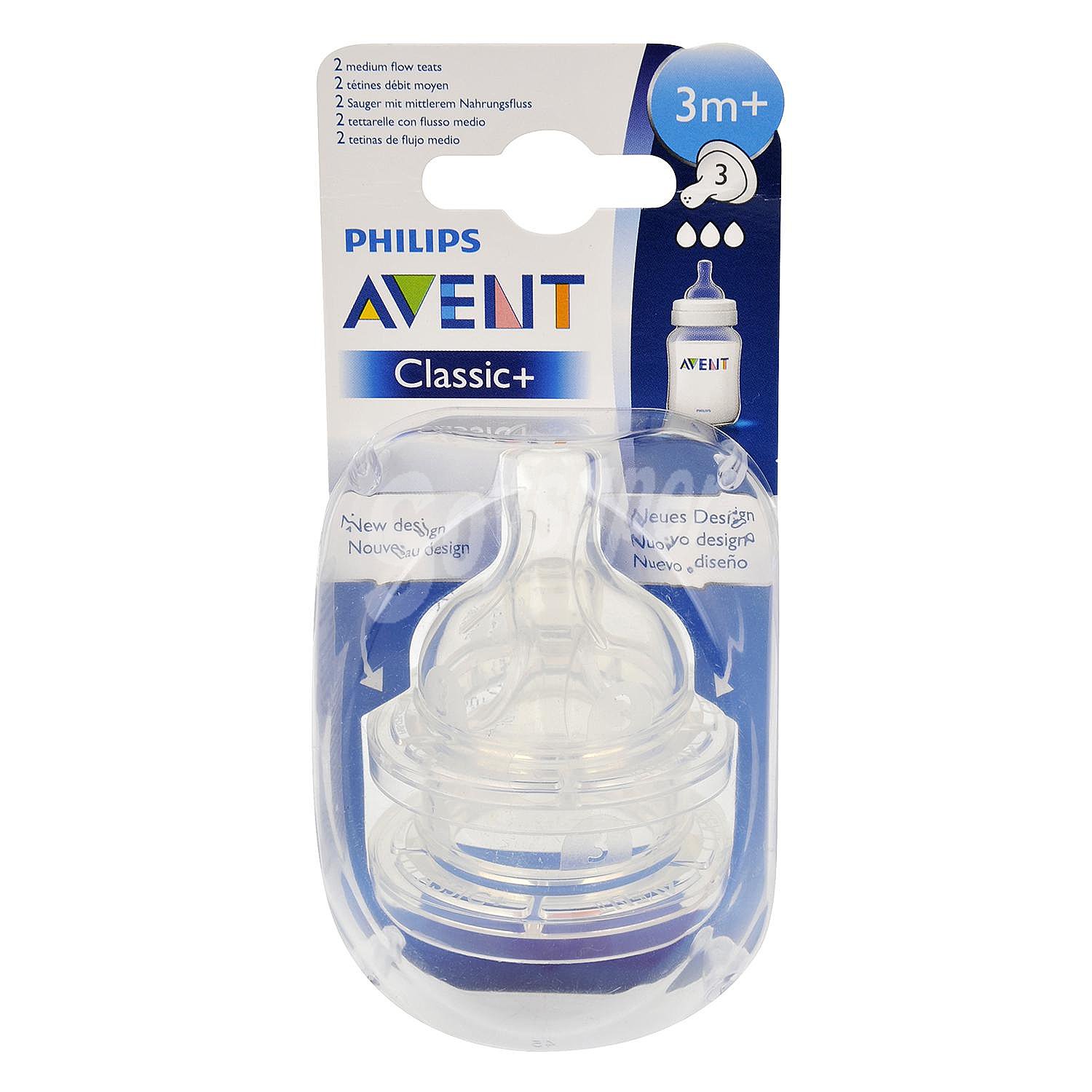 Tetinas Philips Avent Classic+ de Flujo Medio