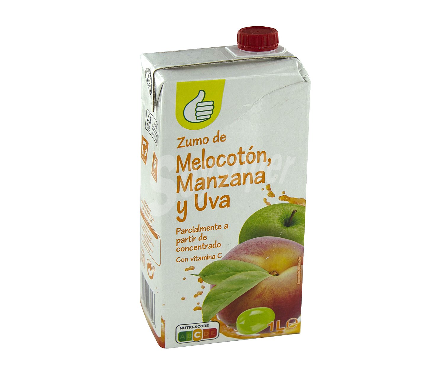 Producto económico alcampo Zumo de melocotón, manzana y uva producto económico alcampo