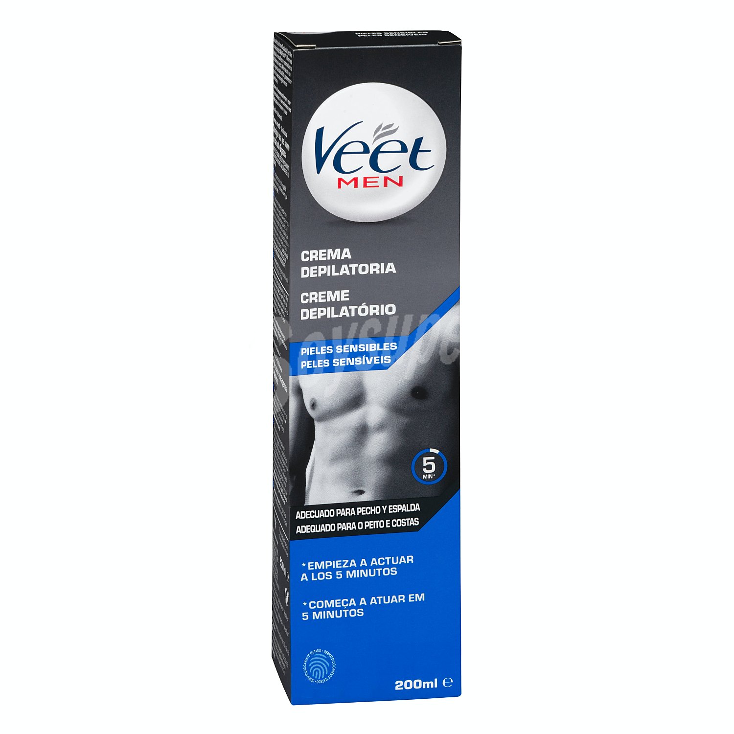 Crema depilatoria corporal para hombre, espeical pieles sensibles MEN