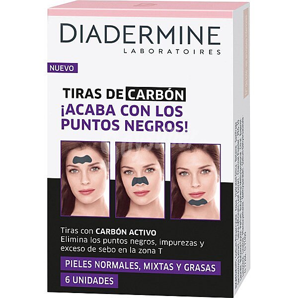 Tiras de carbón para pieles normales mixtas y grasas