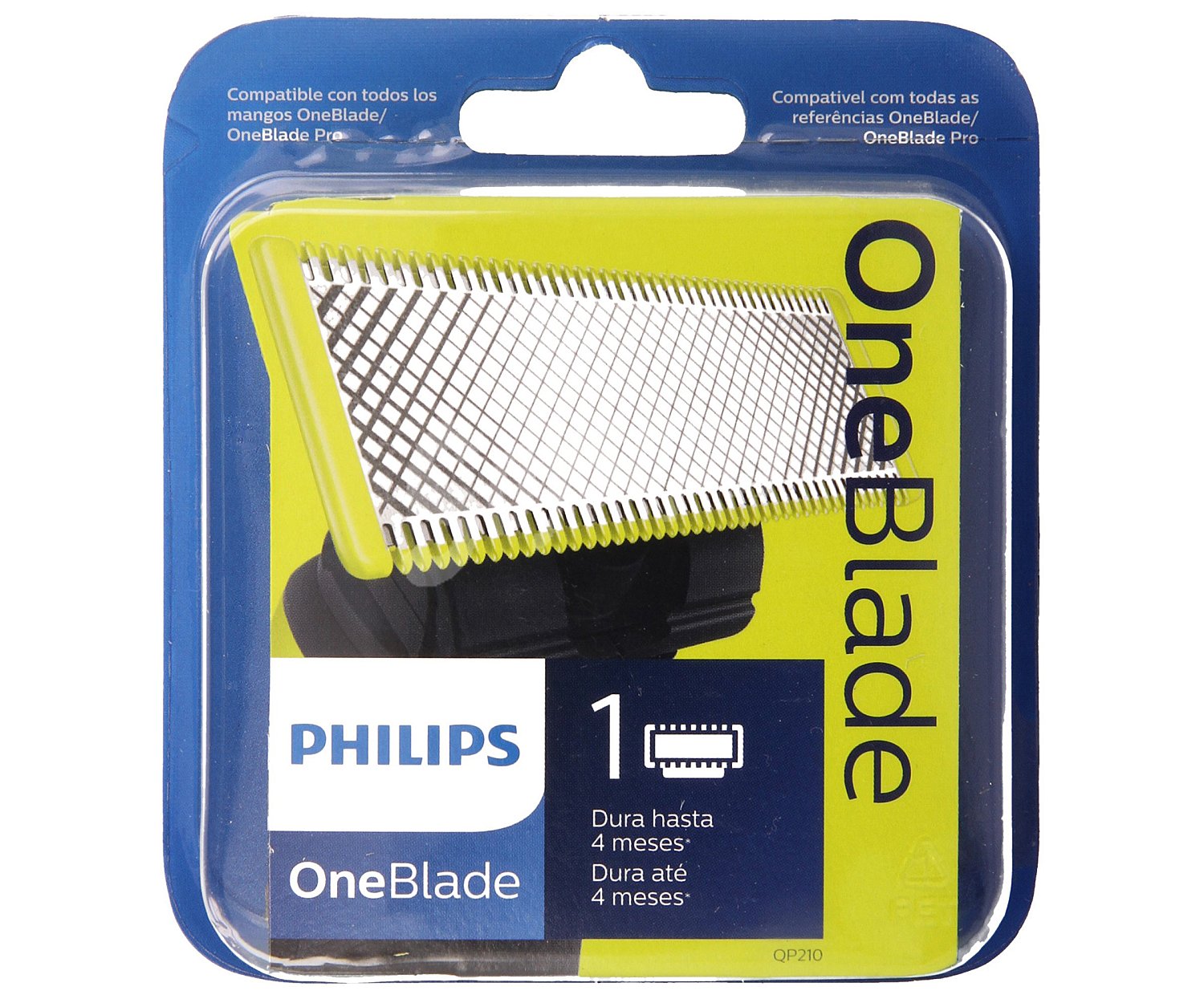 Recambio recortador de barba One Blade QP210/50 cuchilla extraible recorta perfila y afeita